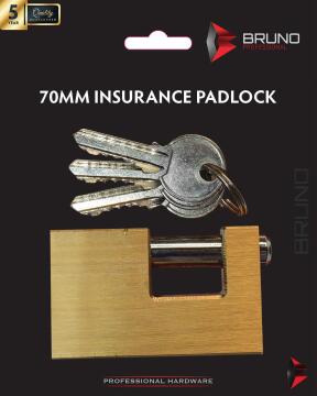 Padlock insurance 90mm bruno
