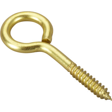 Eye screws brass plated 5.0x40mm 4pc standers