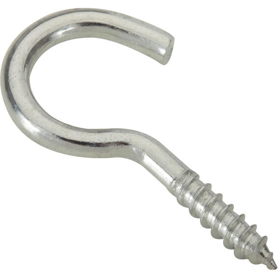 Cup hooks zinc plated steel 3.5x20mm 12pc standers
