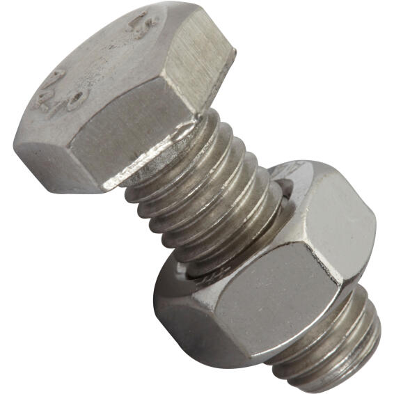 Bolt and nut hexagon head stainless steel 8.0x20mm 6pc standers