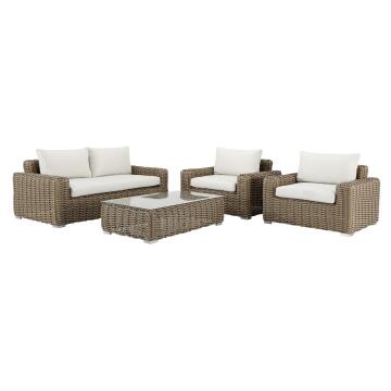 Naterial Ayamo Wicker Patio Set 4 Piece Natural