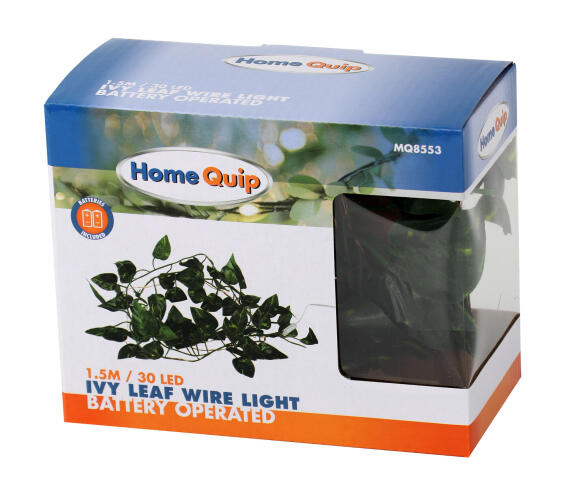 led string light ivy leaf wire battery operated