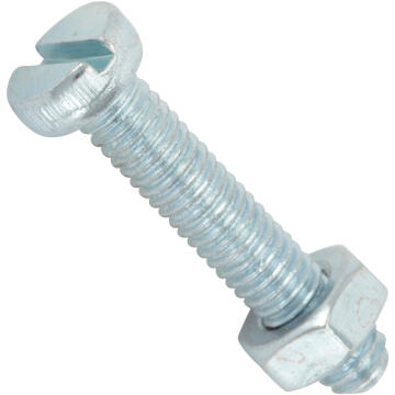 Machine screws and nuts slotted cheese head zinc plated 3.0x30mm 25pc standers