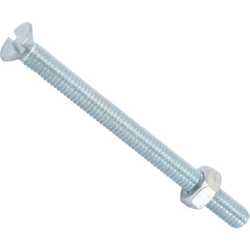 Machine screws and nuts countersunk head zink plated 4.0x40mm 15pc standers
