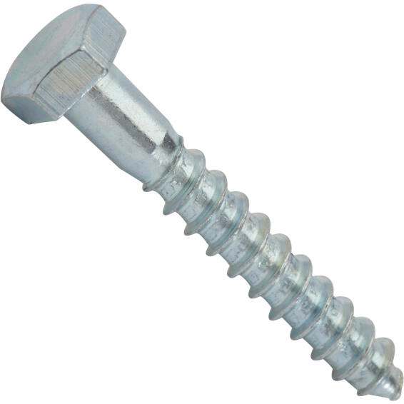 Wood screws hex head zinc plated 7x40mm 8pc standers