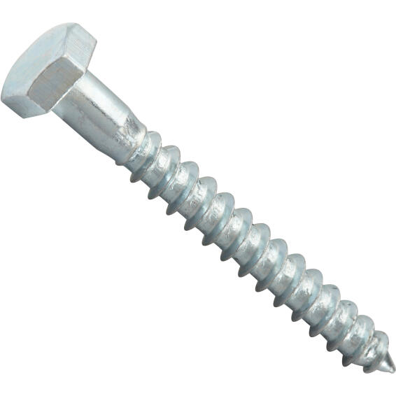 Wood screws hex head zinc plated 6x50mm 8pc standers