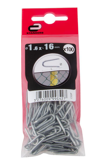 Fencing staples 1.6x16mm 100pc standers