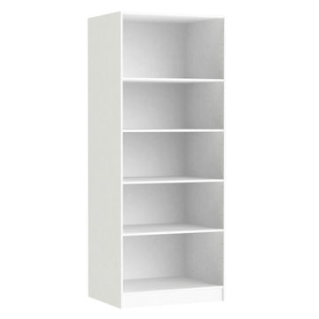 Space home cupboard with 4 shelves white h200xw80xd60cm