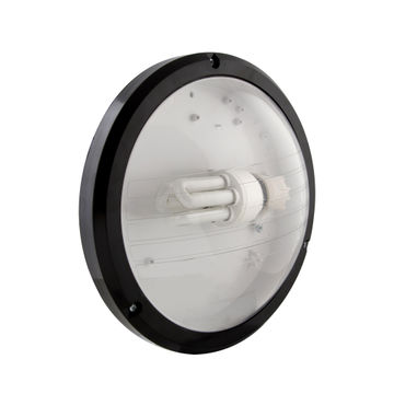 EUROLUX ABS RND B/HEAD 270MM BLK+CFL 15W