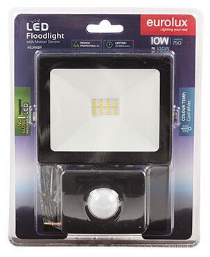 EUROLUX 10W LED SENSOR FLOOD