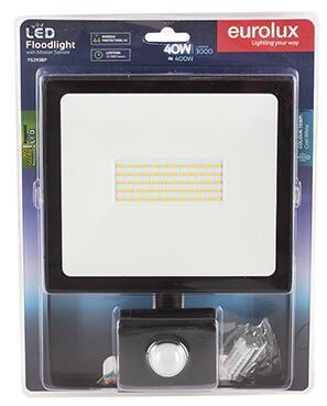 EUROLUX 40W LED SENSOR FLOOD LIGHT