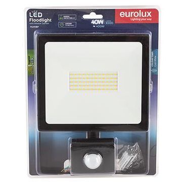 EUROLUX 40W LED SENSOR FLOOD LIGHT