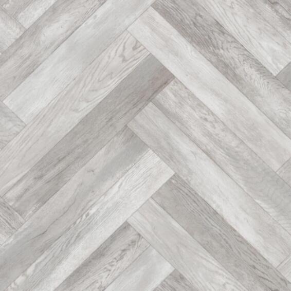 Vinyl flooring domestic sheet herringbone grey W200cm x D100cm