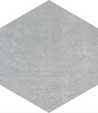 Hexagon Tile Ceramic Cement Screed Grey 220x250mm