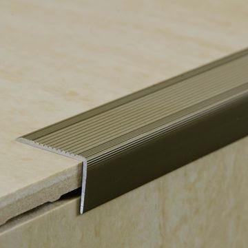 ALUMINIUM STAIR NOSING BRONZE 250CM