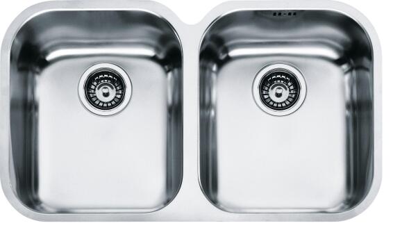 Franke kitchen sink armonia amx 120 double bowl stainless steel l76.5cm x w45cm