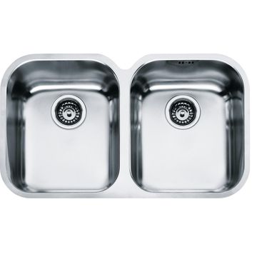 Franke kitchen sink armonia amx 120 double bowl stainless steel l76.5cm x w45cm