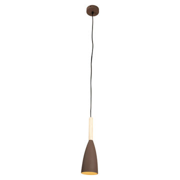 pendant light sanded coffee with light wood