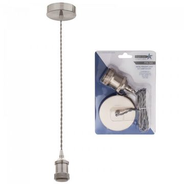 pendant light complete cup n cord matt nickel