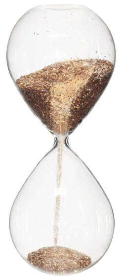 HOURGLASS GOLD GLITTER 24CM