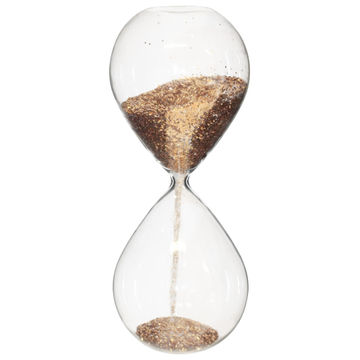 HOURGLASS GOLD GLITTER 24CM