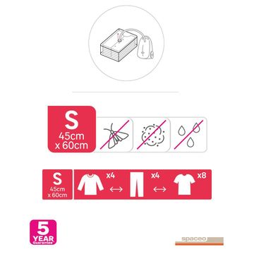 Spaceo Vacuum Bag Set Of 2 45x60cm