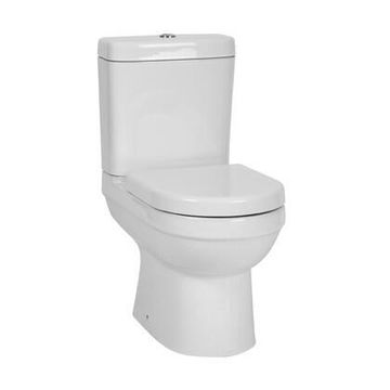 Toilet Close Couple Set Shortland White Top Flush With Soft Close Seat