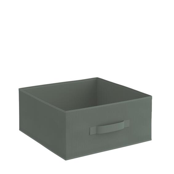 Spaceo kub polyester storage basket sage w31cm x d31cm x h15cm  