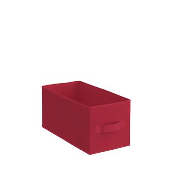 Spaceo kub polyester storage basket red w15cm x d31cm x h15cm  