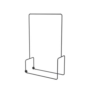 Spaceo Free Standing Studio Garment Rack Metal Paris Black W5.9xD115.7xh45.6cm