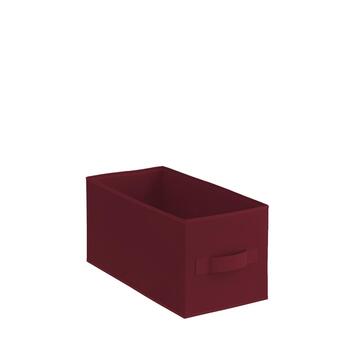 Spaceo kub polyester storage basket maroon w15cm x d31cm x h15cm  