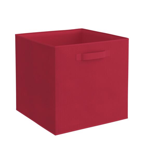 Spaceo Kub Polyester Storage Basket Red W31cmxD31cmxH31cm  