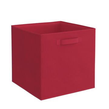 Spaceo Kub Polyester Storage Basket Red W31cmxD31cmxH31cm  