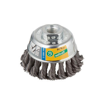 Wire cup brush twisted, thread m 14 WOLFCRAFT