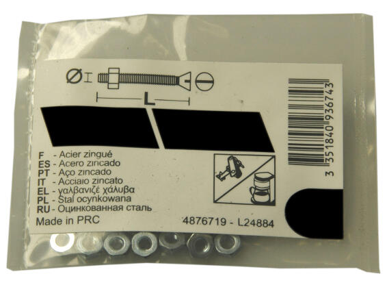 Machine screws and nuts slotted countersunk zinc plated 2.0x10mm 20pc standers