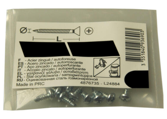 Roof screws zinc plated pcH1 2.2x13mm 10pc standers