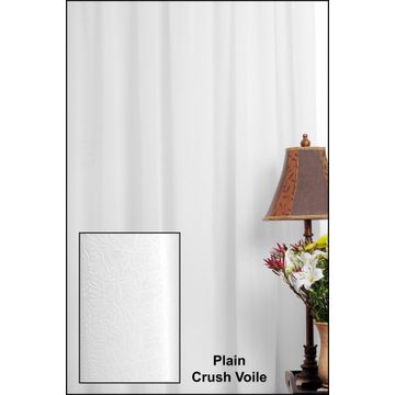 CURTAIN 2PK TAPED PLAIN VOILE 140X218