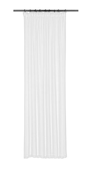 Tape curtain plain voile 2pk white 140x218cm