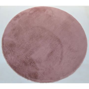 RUG ROUND SHEEP SKIN PINK 120CM