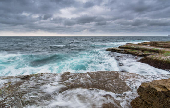 Canvas sea rocks 75x120cm