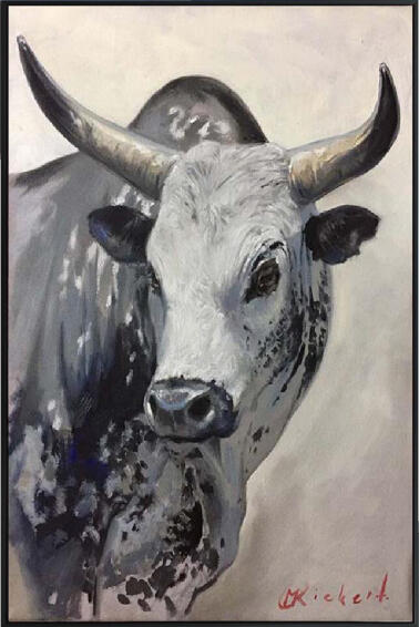 Canvas nguni head 95x65cm