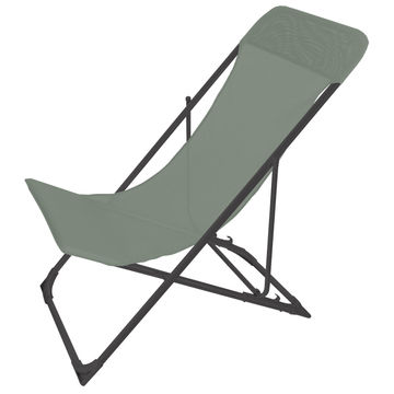 Biganos Steel & Textile Pool Lounger Cactus Green W55cmxD86cmxH90cm