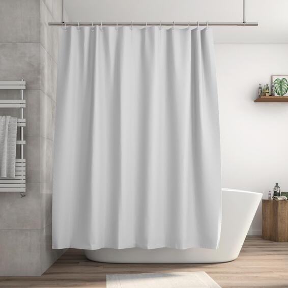 Sensea Essential Shower Curtain Smoke W180cmxH200cm