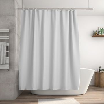 Sensea Essential Shower Curtain Smoke W180cmxH200cm