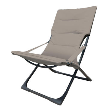 Marsella Steel & Textile Patio Chair Taupe L82cmxD64cmxH93 cm 