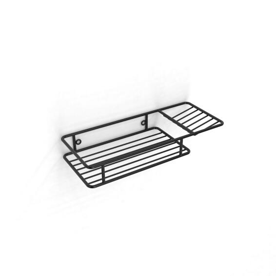Shelf & Soap Dish STEELCRAFT Black W28cmXD11cmXH5.2cm