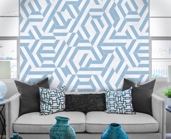 Hexagon Tile Ceramic Porto Blue 220x250mm