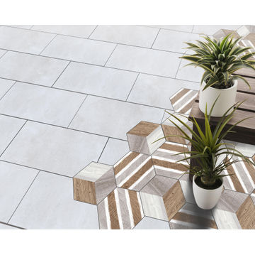 Hexagon Tile Ceramic Harlem Combo 220x250mm (Pack of 3)