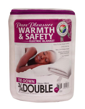 Electric Blanket PURE PLEASURE 3/4 or Double Non-Fitted