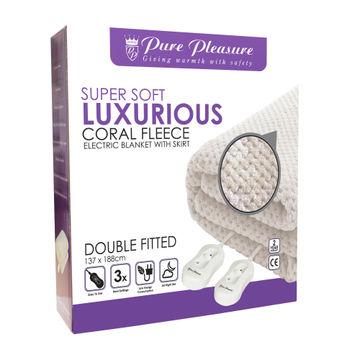 Pure pleasure double fitted electric blanket